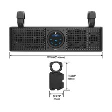 Planet Audio PSX18 ATV UTV Weatherproof IPX5 Sound Bar Audio System w/ Bluetooth