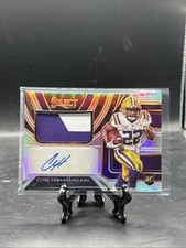 2020 Select Draft Clyde Edwards-Helaire Rookie 2 Color Patch Auto Silver #51/99