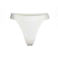 SKIMS NWT Women  s Cotton Rib Thong Bone Panties Size S