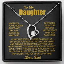 To My Daughter Necklace, Daughter Father Necklace, Daughter Gift From Dad