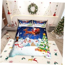 Christmas Duvet Cover Set Full Size, Snowman Xmas Full no comforter Multi 01