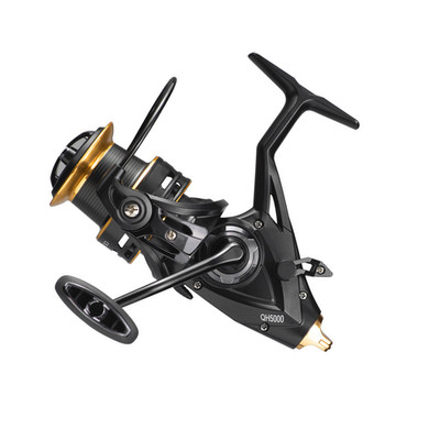 Reel with Bite Alarm Dual Brake and Slanted Metal Spool for Long Casts