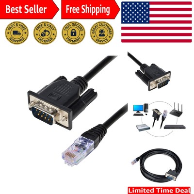 High-Speed RJ45 to RS232 DB9 Console Cable - 3.3Ft Ethernet for Seamless Data