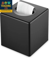 Tissue Box Cover, Square Facial Tissue Holder Storage for Bathroom Vanity, Count