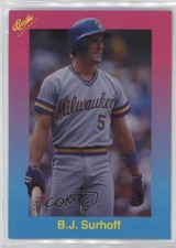 1989 Classic Update Pink/Light Blue Travel Edition BJ Surhoff #25 1a5z