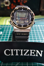 Rare Vintage (1987) Citizen D120-312554 WindSurfing LCD Watch Japan *Spare-Parts