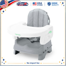 Ingenuity Deluxe Comfort Booster Seat Portable Folding Toddler Chair Grey 6M-3Y