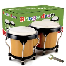 Bongo Drum 4” and 5” Set for Kids Adults Beginners,Percussion Bongos Drum Wit...