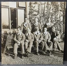 WW1 Minley Military Hospital 8 recuperating Wounded sitting out photo 8 by 8cm