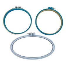 Embroidery Hoop Set 3 Piece Round and Oval Frames for Cross Stitch Art Craft