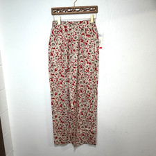 Vintage Norton McNaughton Floral Rayon Pants Womens Size 8 Made In USA Deadstock