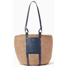 Chloe x Mifuko Large Raffia Basket Tote in Fa...