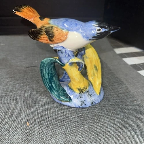 STANGL ART POTTERY Vintage #3448 BLUE HEADED VIREO Porcelain Bird Figurine