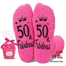 Birthday Gifts Ideas for Women - 40 45 50 55 60 65 70 Comfy Fabulous 50 Pink
