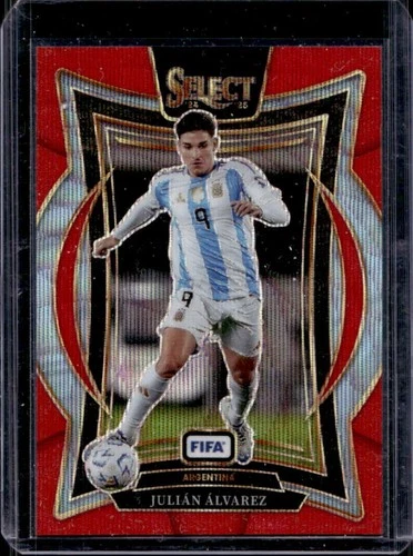 2024-25 Panini Select FIFA Julian Alvarez Terrace Red Wave #/59 Argentina