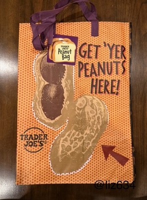 NEW Trader Joe's Reusable Grocery Rare Mystery Bag Peanut Buttercup Tote