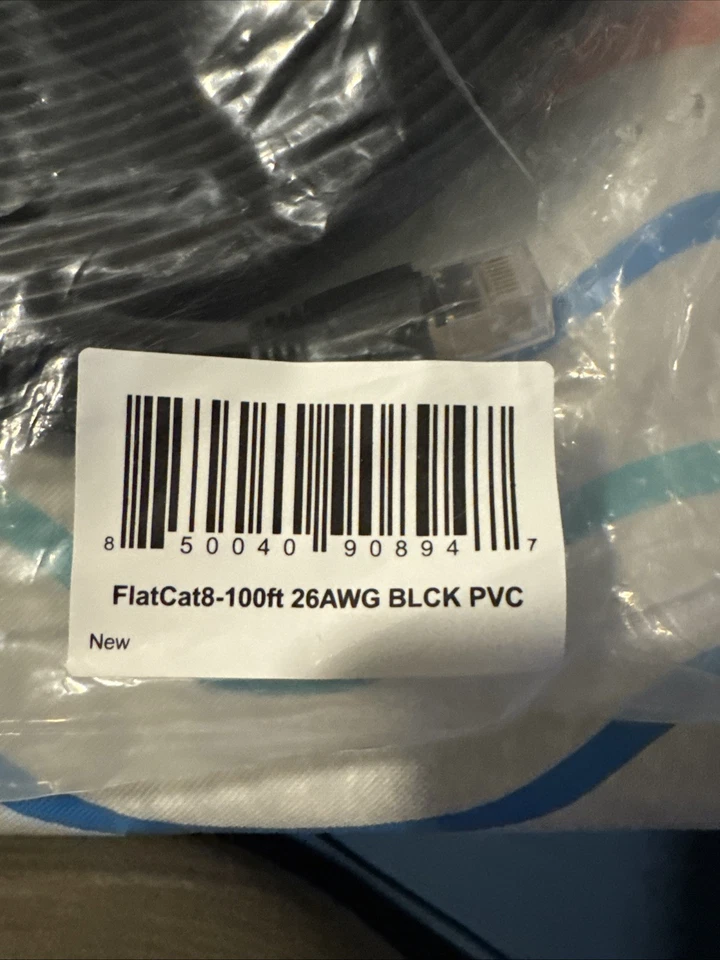 Cat8 Ethernet Cable 100 ft (30.48m), Outdoor&Indoor, Flat 40Gbps 2000MHz S/FT... - Image 3 of 4