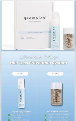 Growplex Hair Loss Prevention Kit, Vitafoam Complex10 - New Sealed