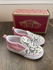 Vans Slip On V Ballet Unicorn Girls Skaker Pink Multi Canvas Toddler Sz 7.0 NIB