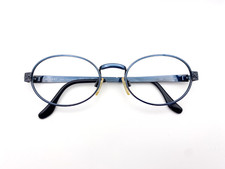 Vintage 1990s Mirari Teal Blue Oval Metal Eyeglasses  NOS Deadstock Frames