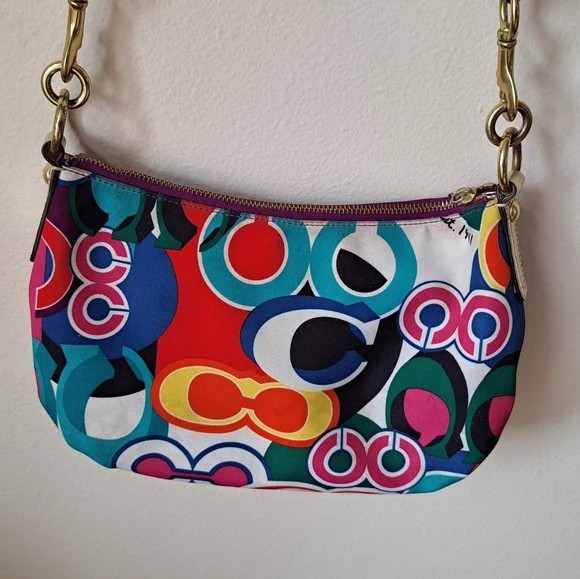 Coach Poppy Groovy Signature Canvas Crossbody Bag | eBay