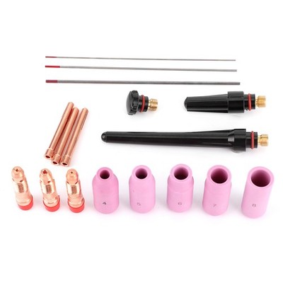 17x Welding Nozzle TIG Welder Contact Tip With Tungsten Wire For Torch 17/18 SET