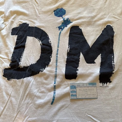 DEPECHE MODE Concert Tour Shirt + Ticket Stub. 1990s vintage concert t-shirt, vintage, single stitch, B+ condition