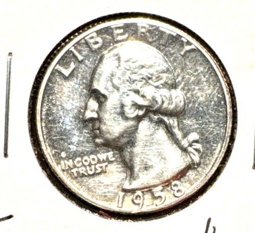 1958 proof washington quarter BU