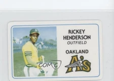 1981 Perma-Graphics/Topps Credit Cards Rickey Henderson #125-019 HOF