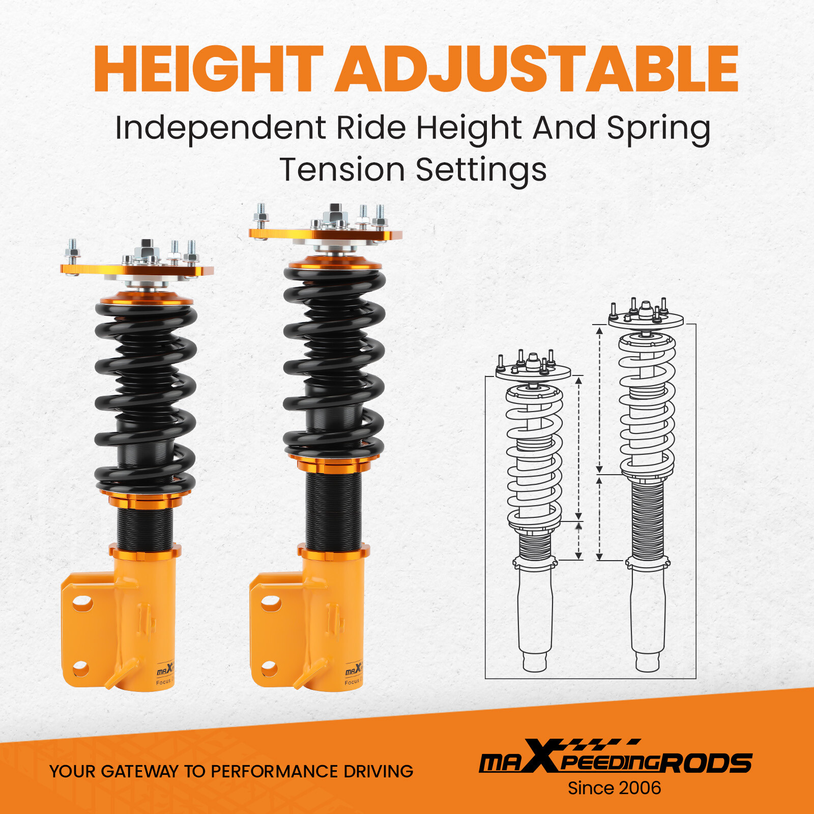 Coilover Shock Struts for Subaru Impreza WRX GC8 19932001 Coilovers