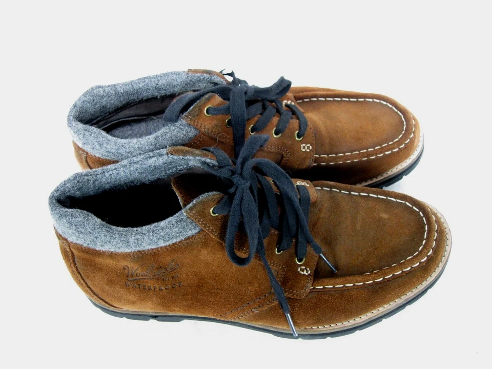 Botas femininas Woolrich couro marrom saude, acabamento em lã trilha caminhada tamanho 9 - Imagem 3 de 4