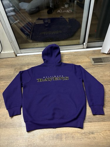 Baltimore Ravens Men's Thermal Hoodie Jacket Large NFL Embroidered Fleece Lined - Picture 6 of 7
