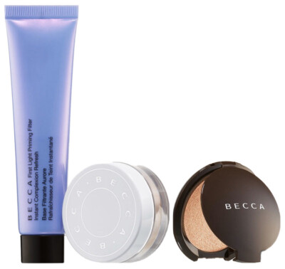 BECCA Prime Set & Glow Kit Shimmering Skin Perfector Primer Set NIB