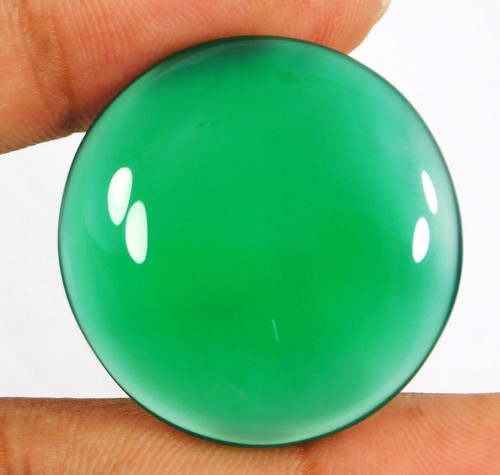 37,55 CT ÓNIX VERDE NATURAL SOLEMANI HAKIK ÁGATA CABUJÓN REDONDO PIEDRA PRECIOSA SUELTA - Imagen 4 de 8