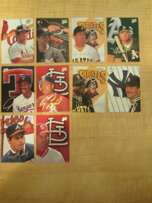 1993 Leaf Studio Baseball Lot of 10