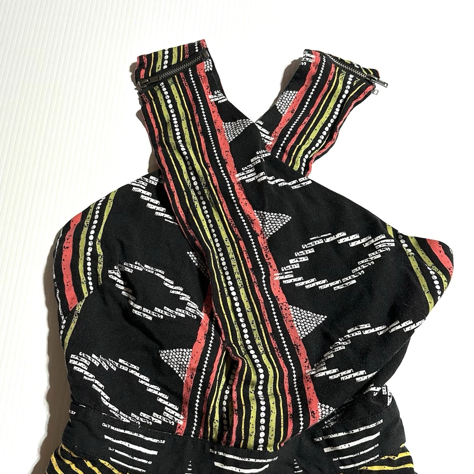 Mono ANTHROPOLOGIE Elevenses Amapa Negro Estampado Tribal Pierna Ancha Talla 2 Foto 2 de 4