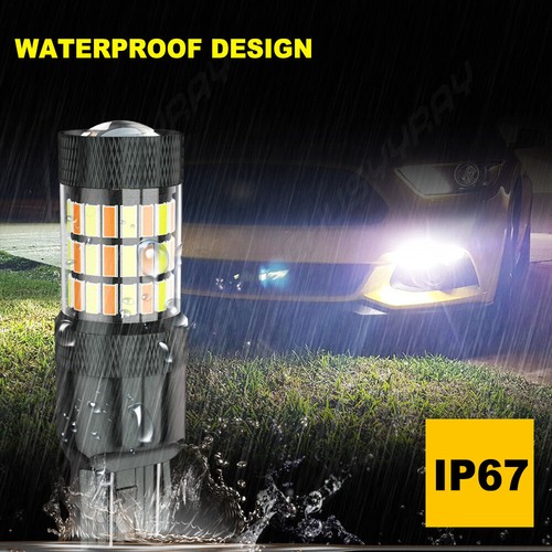 4pcs 7443/7440 Error-Free Switchback White/Amber LED Turn Signal DRL Light Bulbs - Picture 16 of 24