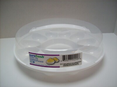 Sure Fresh Deviled Egg Carrier Container & Lid Reusable Holds 12 Eggs Portable