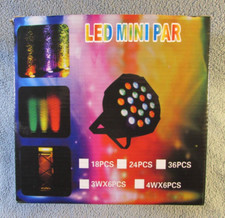  LED MINI PAR LIGHT STAGE/Strobe/FX/Disco DJ Light  NEW XLR/3Pin DMX Cable