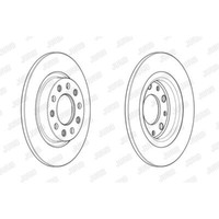Jurid Bremsscheiben Hinten Ø264 Mm Voll FüR Alfa Romeo Giulietta Kasten 563106JC