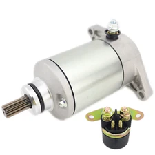 Starter Motor & Solenoid Relay for Suzuki Quadrunner 250 LT-4WD 1987-1998