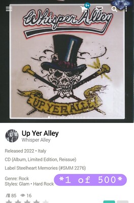Whisper Alley ~ Up Yer Al Remastered CD 2022 Hi-Tech AOR Melodic Rock *500* Made