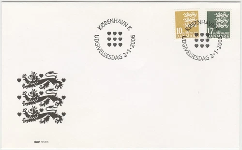 Denmark FDC 2006, Small Coat of Arms, mint