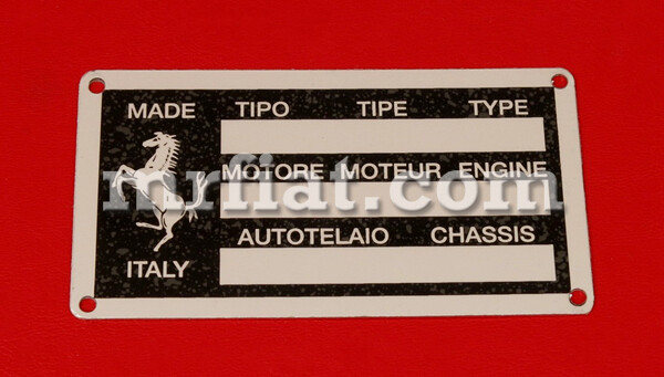 Ferrari 206 246 GT GTS Replacement Chassis Plate New