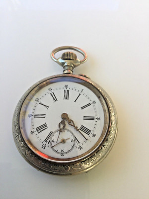ANTIKE Taschenuhr POCKET WATCH LÄUFT Zakhorloge Pòcaid Faire 2-24