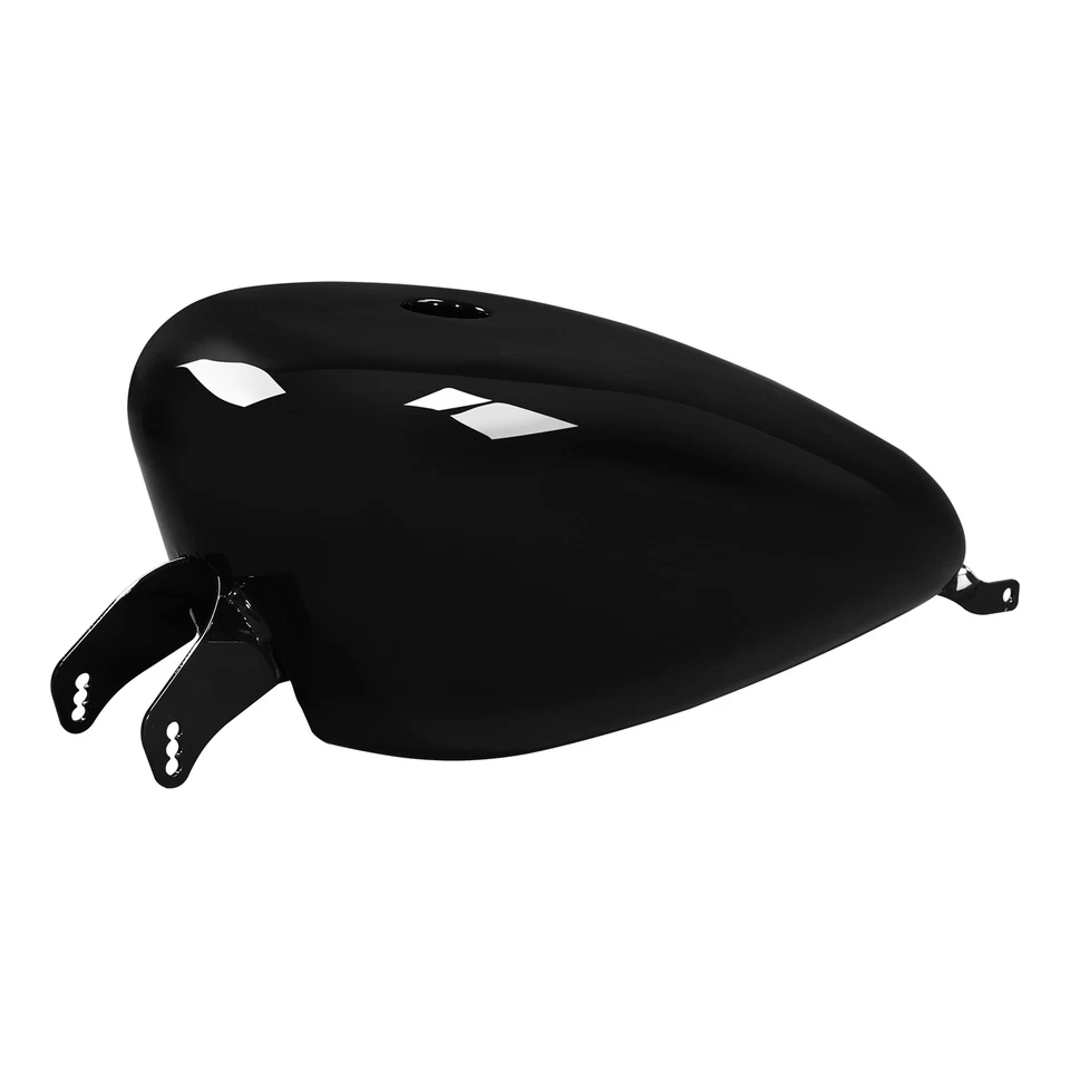 Vivid Black 3.7gal. Gas Fuel Tank Fit For Harley Sportster 883 XL 1200 2004-2006 - Image 2 of 4