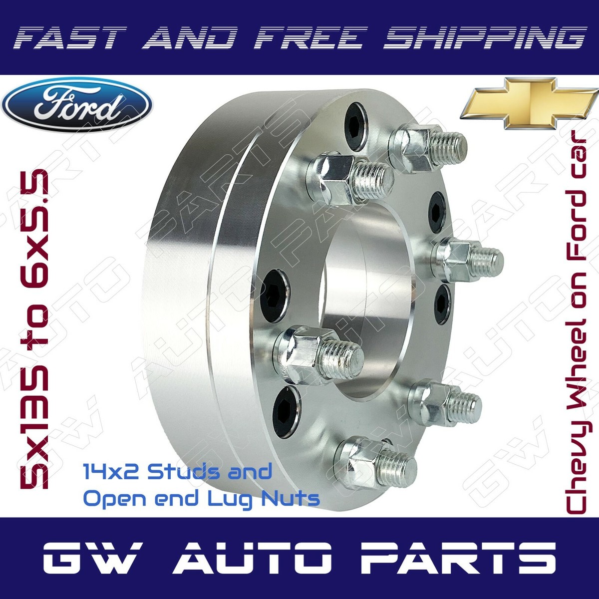 5x135 to 6x135 Wheel Adapter 2 Inch Put 6x135 Wheels On 5x135 F-150