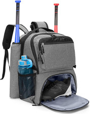 Baseball Bag Backpack with 2 Bat Sleeves Softball Equipment Bag for A...