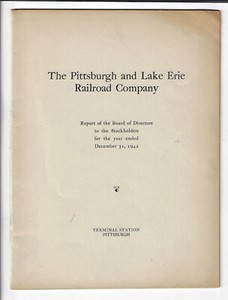 1943 Pittsburgh & Lake Erie Railroad Company Annual Report