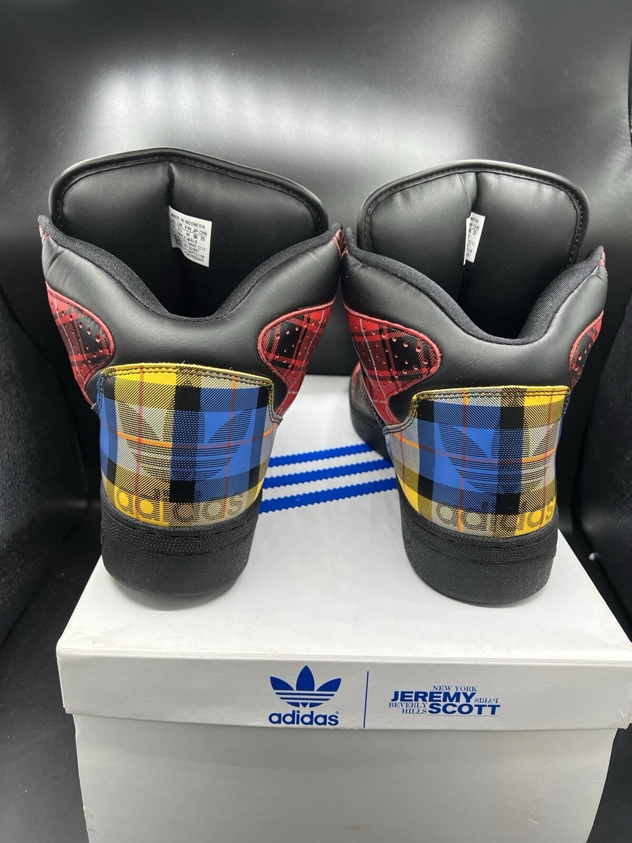 Adidas Jeremy Scott JS Instinct Hi Plaid (Q23667) Men's SZ Adidas Jeremy Scott JS Instinct Hi Plaid (Q23667) Men's SZ